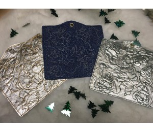 Stickdatei ITH - Einsteckhüllen Christmas Backgrounds quadratisch